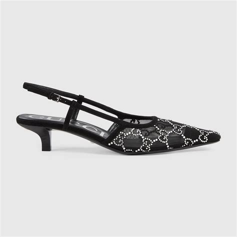 gucci crystal slingback|gucci snake high heels.